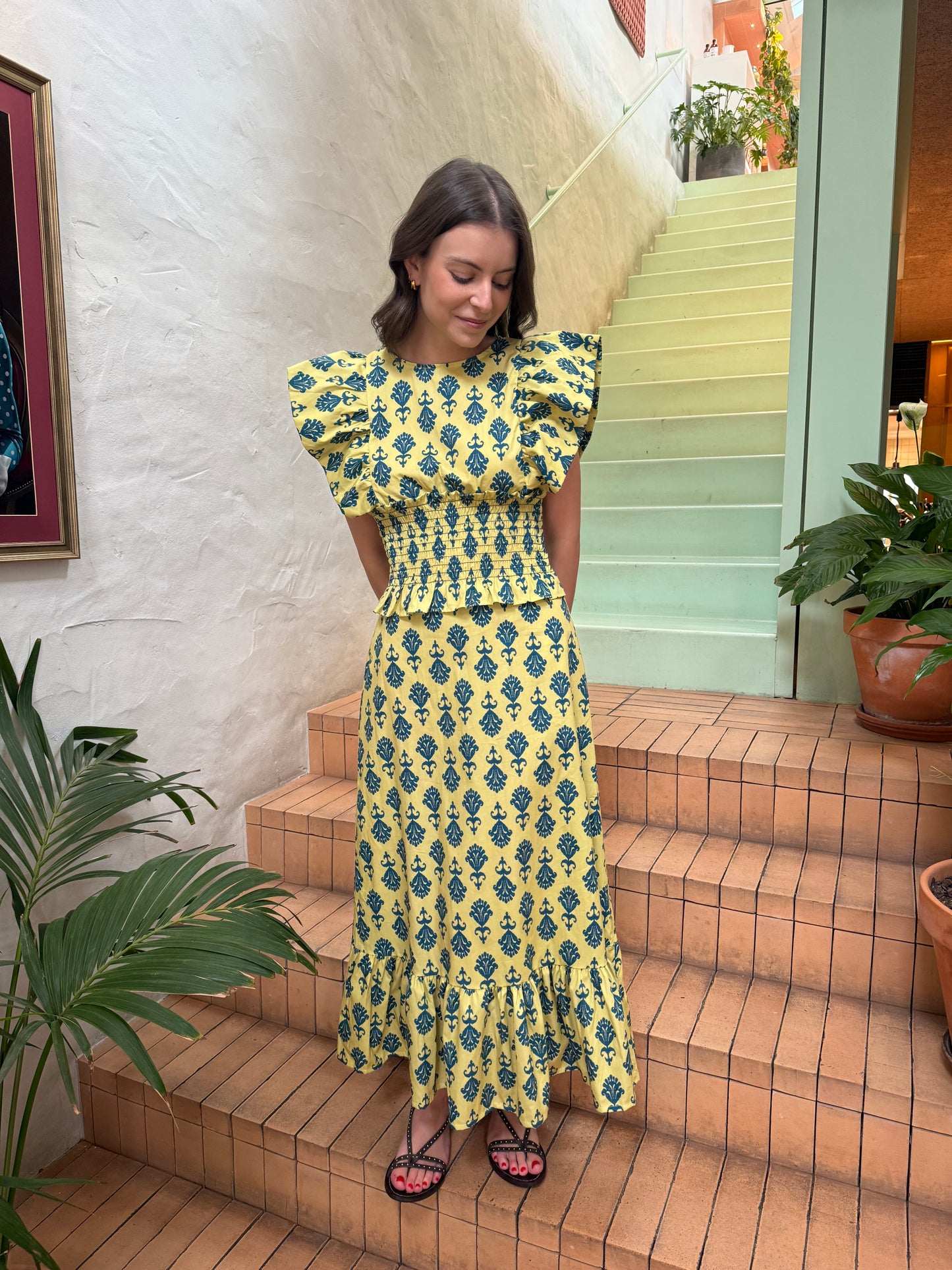 Vestido etni amarelo