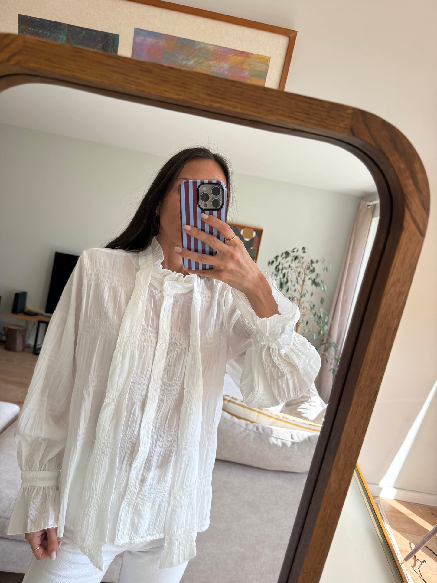 Camisa branca laço