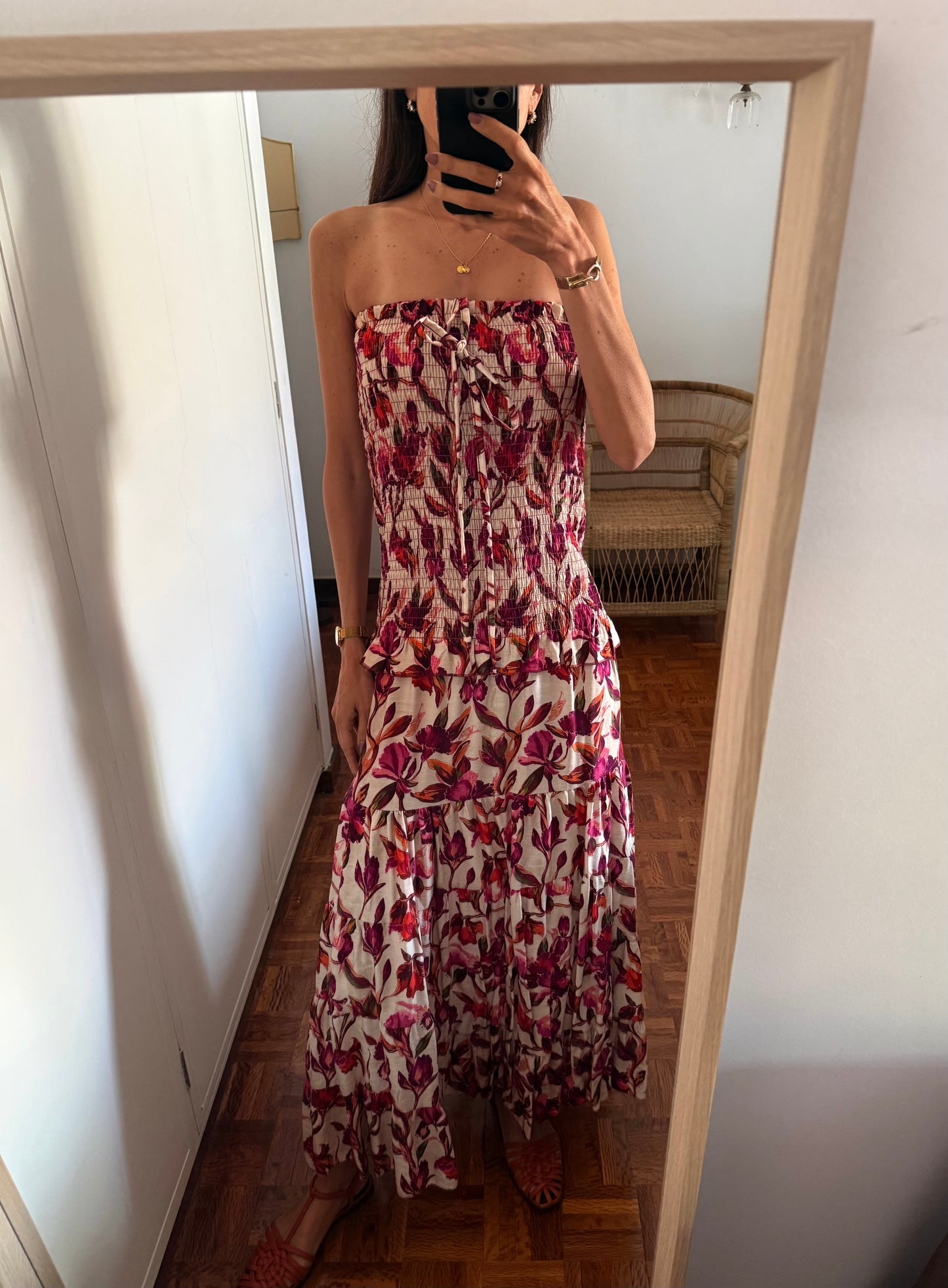 Vestido favos flores