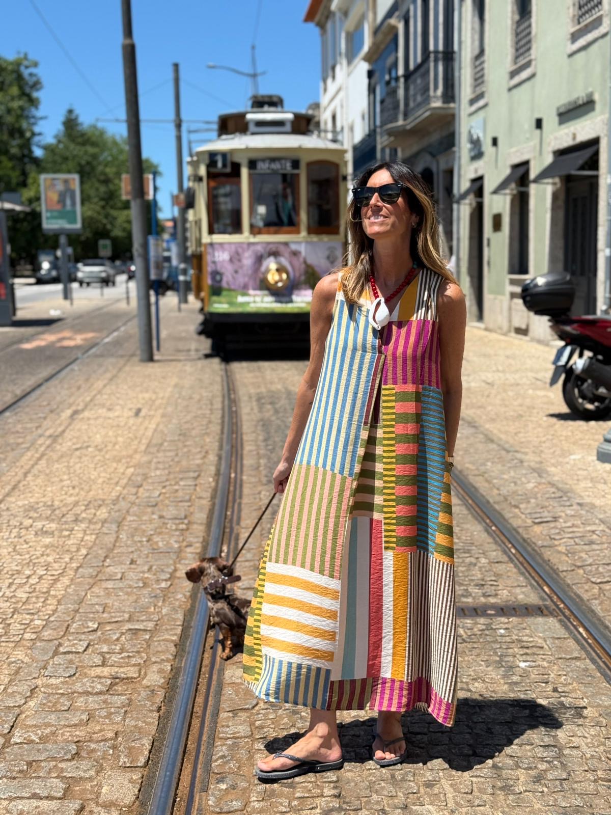 Vestido patchwork