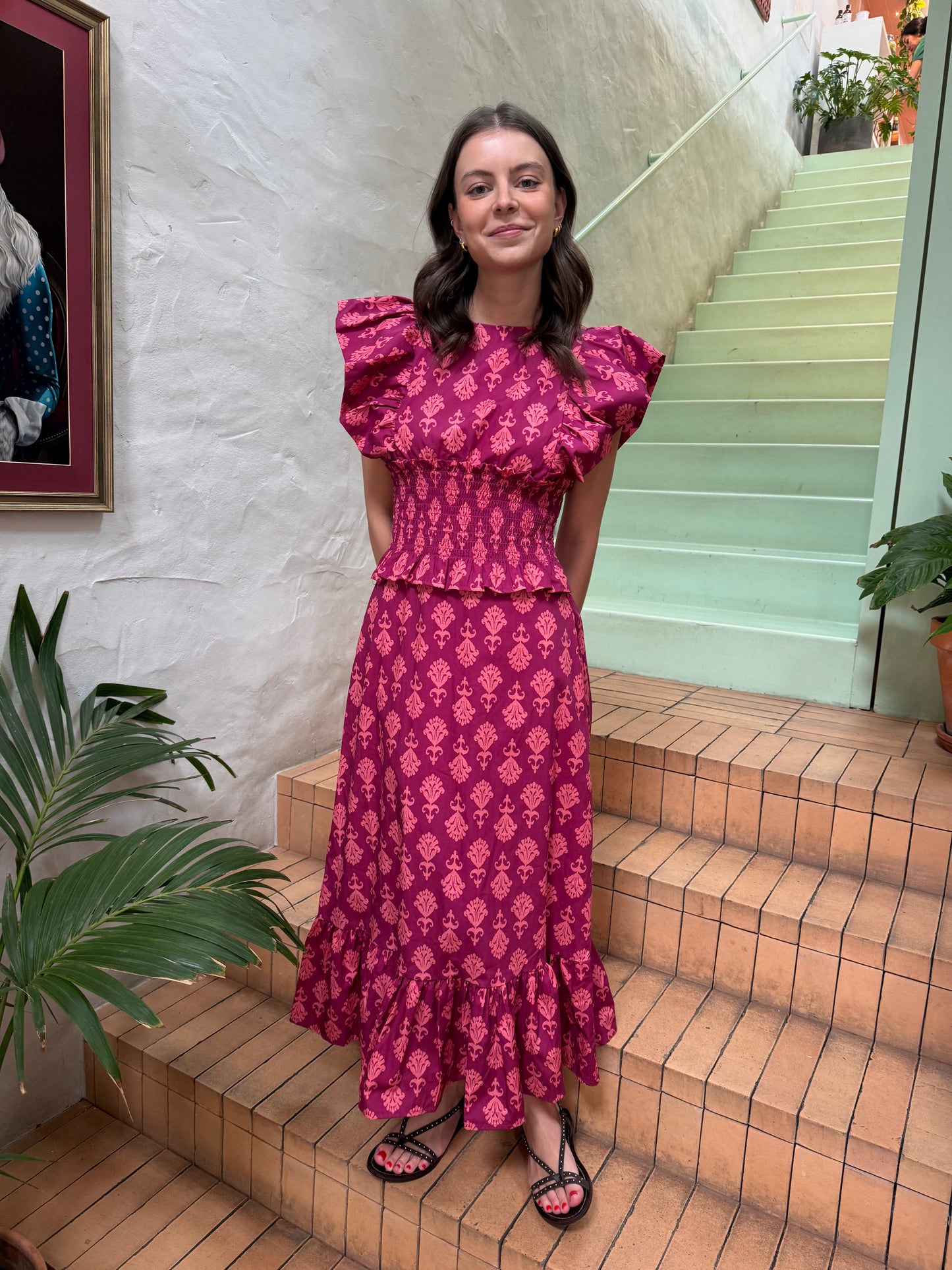 Vestido etni rosa