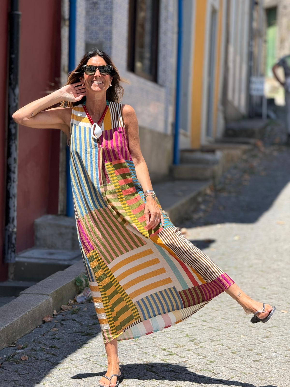Vestido patchwork