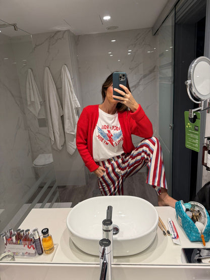 Casaco malha vermelho