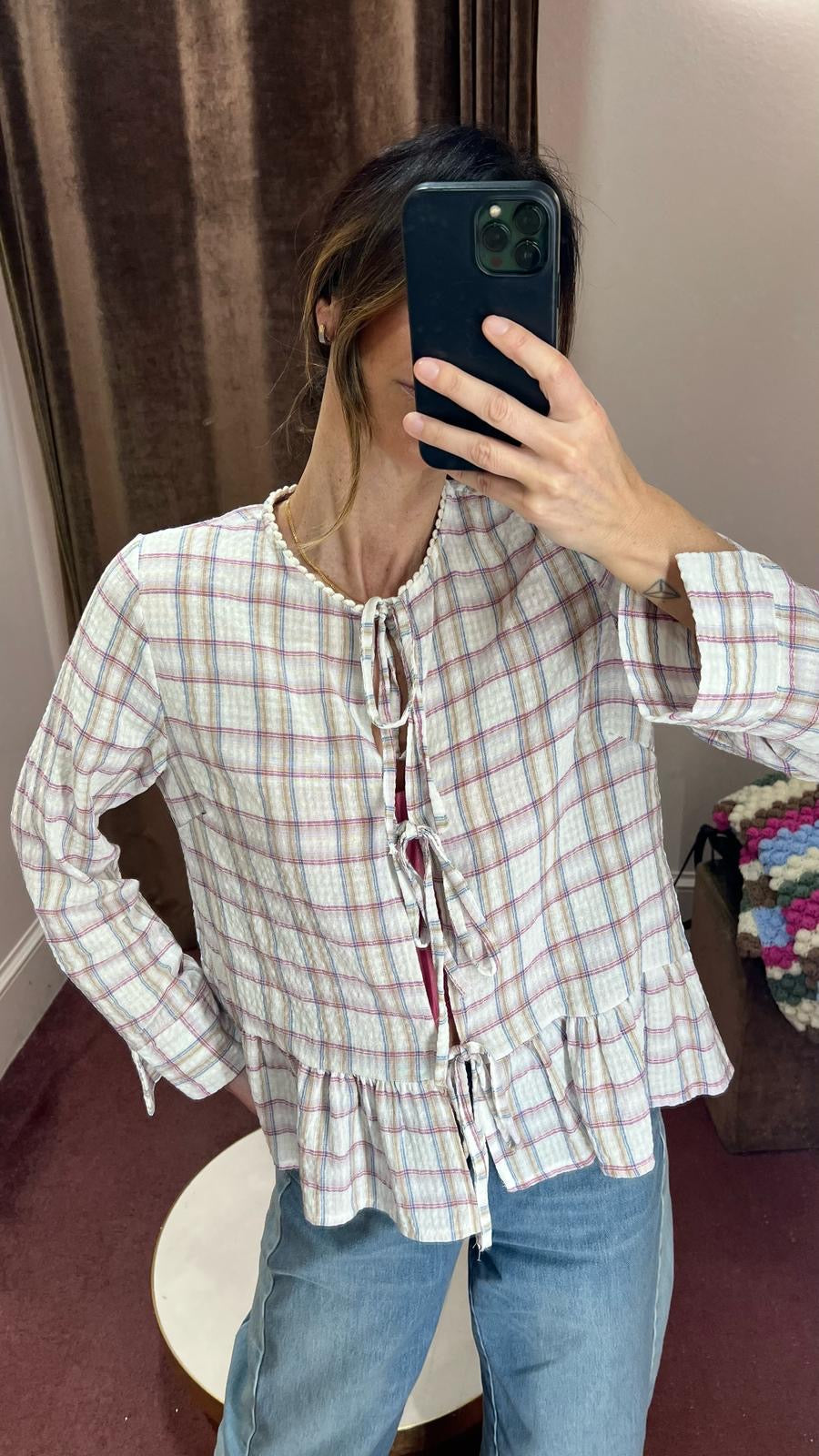 Blusa laços lilás