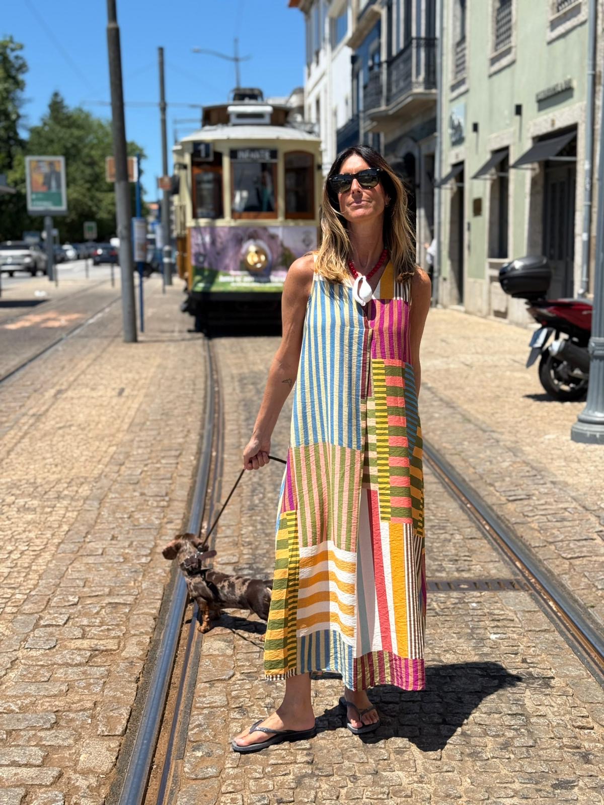 Vestido patchwork