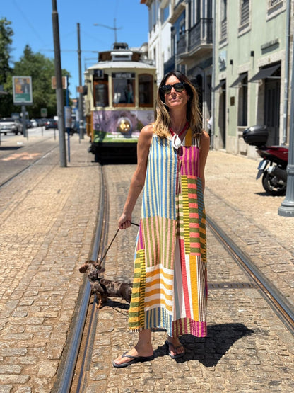 Vestido patchwork
