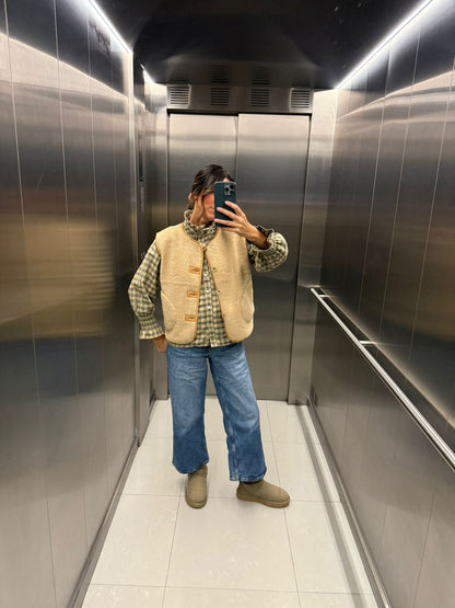 Colete camel botões