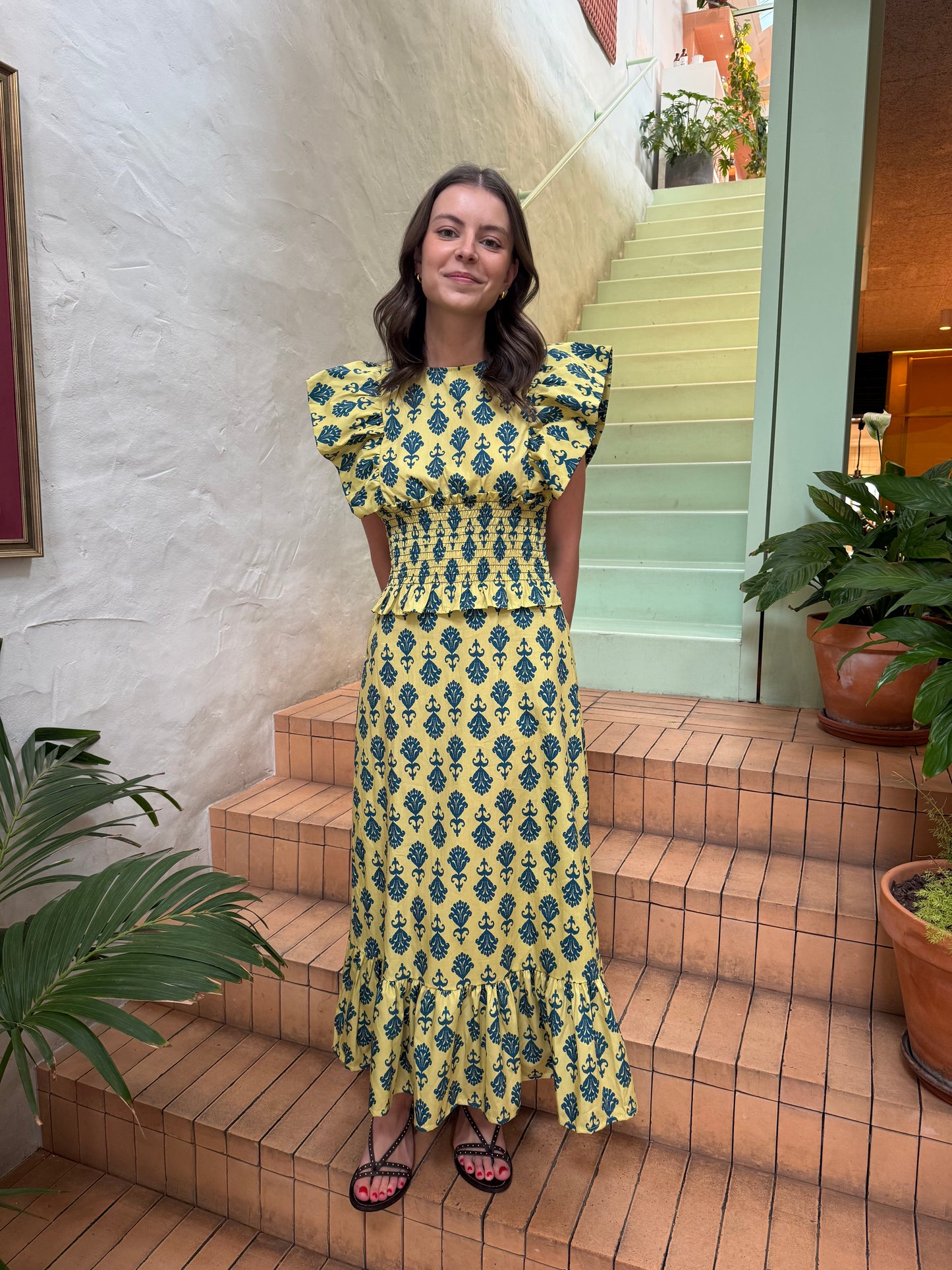 Vestido etni amarelo