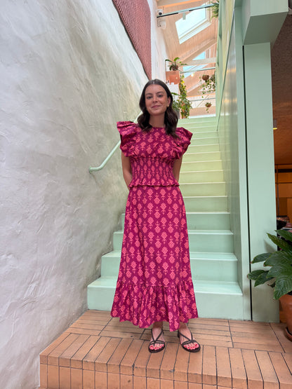 Vestido etni rosa