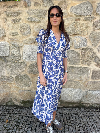 Vestido flores azul