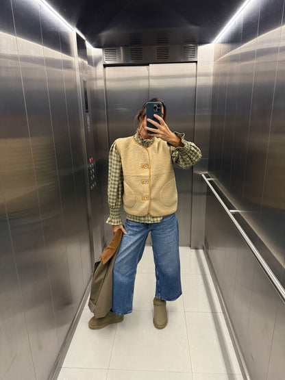 Colete camel botões