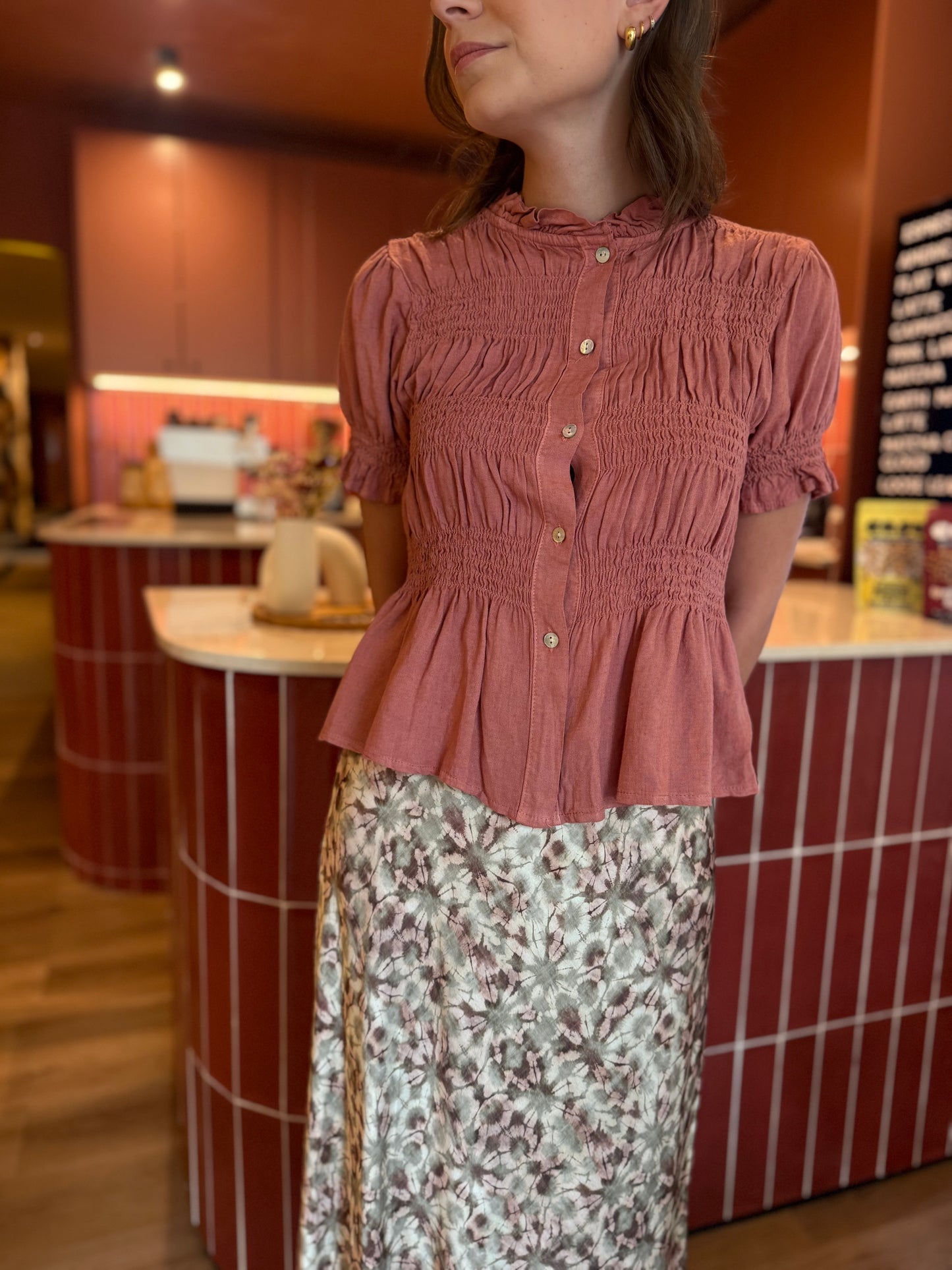 Camisa favos rosa