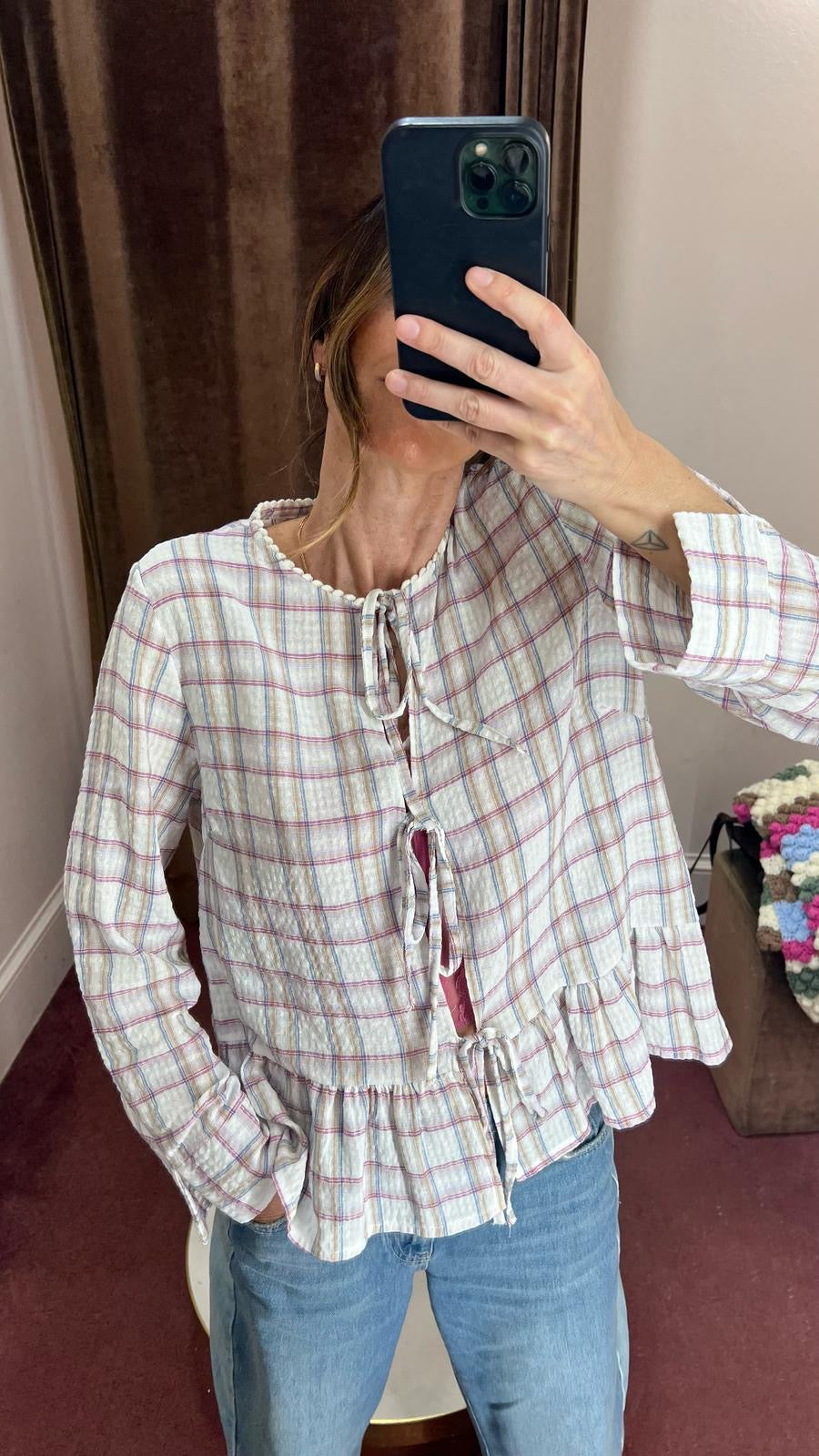 Blusa laços lilás