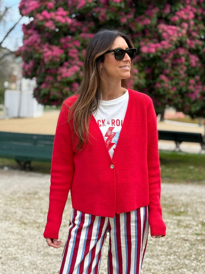 Casaco malha vermelho