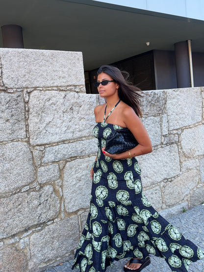 Vestido favos gris