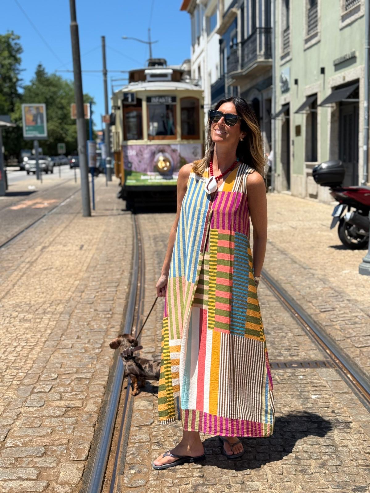 Vestido patchwork