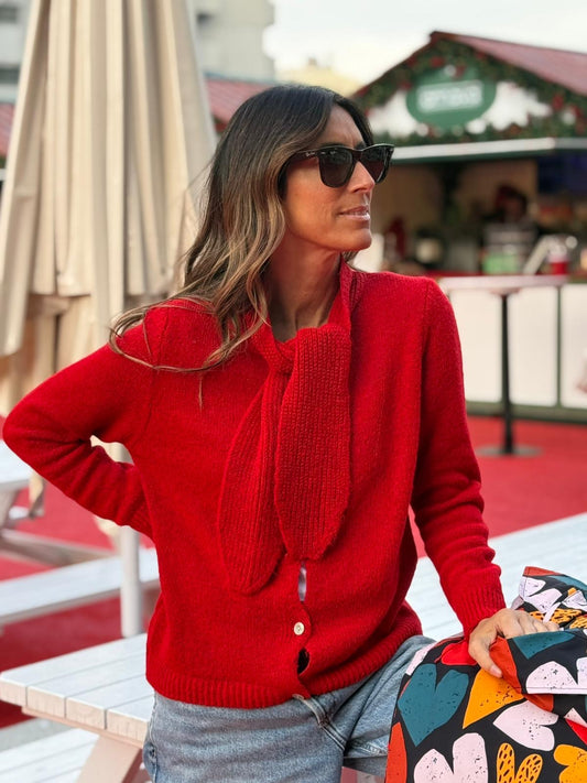 Casaco laço vermelho