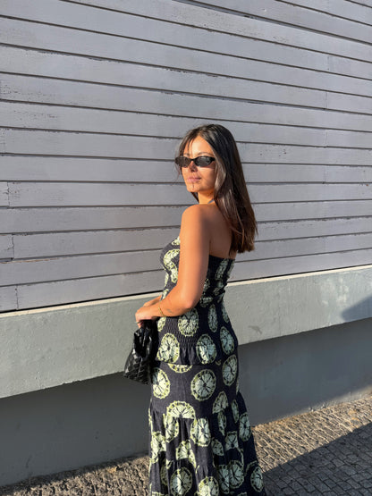 Vestido favos gris