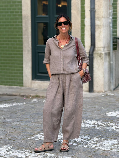 Conjunto linho toupeira