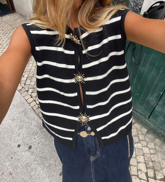 Colete sol riscas