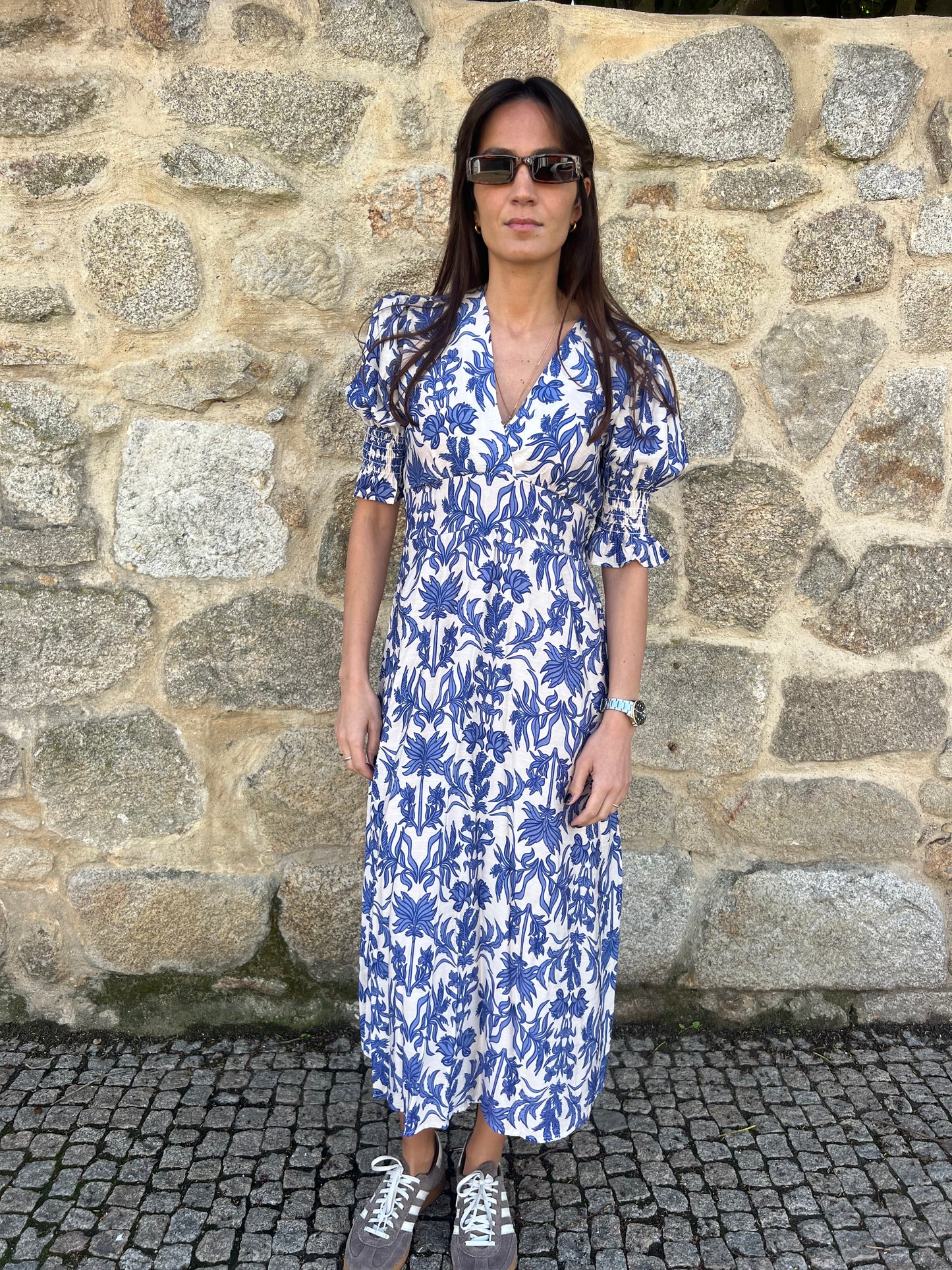 Vestido flores azul