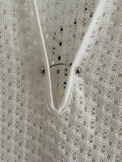 Vestido branco folho
