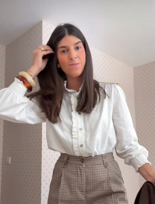 Camisa folho bombazina