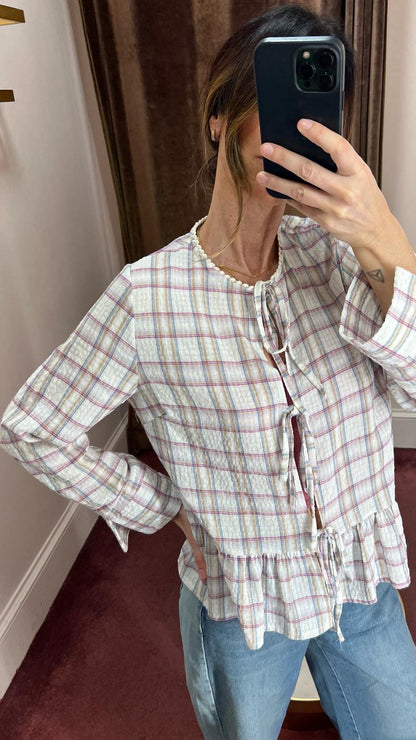 Blusa laços lilás