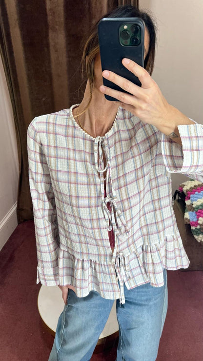Blusa laços lilás